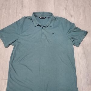 Travis Mathew Short Sleeve Polo in Teal Green